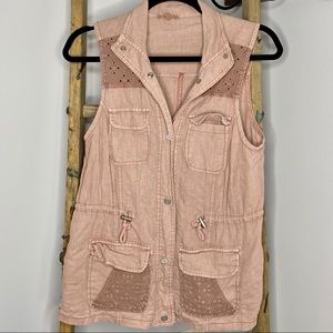 Blush Cargo Vest